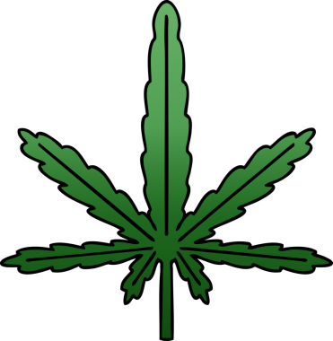 bir insan tarafından çizilmiş gölgelenmiş garip marihuana.