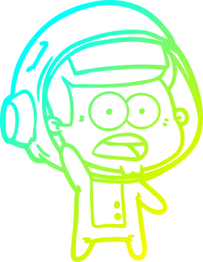 Bir insan tarafından çizilen soğuk gradyan çizgi çizimi bir astronotu şaşırttı.