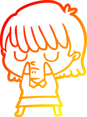 Bir insan tarafından çizilmiş bir karikatür kadın çizimi