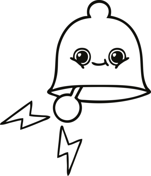 Bir insan tarafından çizilmiş zil karikatürü