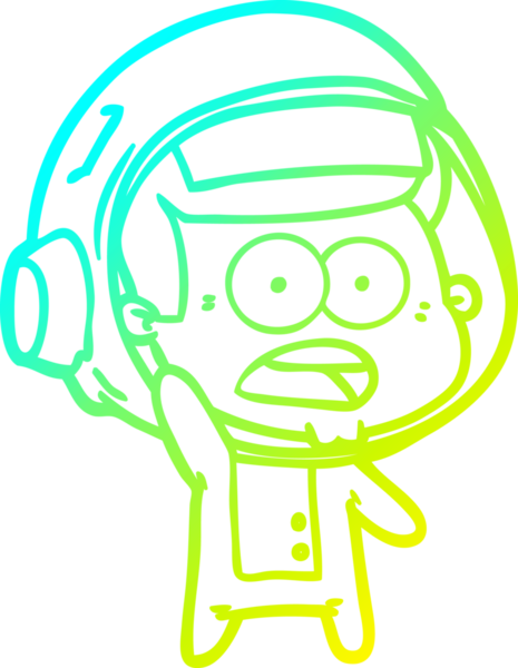 Bir insan tarafından çizilen soğuk gradyan çizgi çizimi bir astronotu şaşırttı.