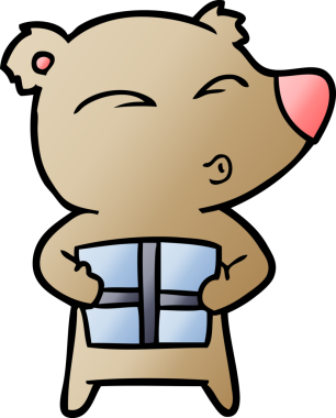 Bir insan tarafından çizilmiş ayı karikatürü çizicisi