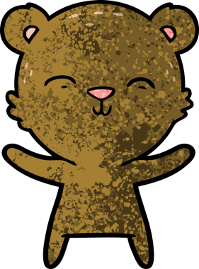 Bir insan tarafından çizilmiş bir çizgi film karakteri.