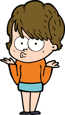 Bir insan tarafından çizilmiş karikatür kadın.