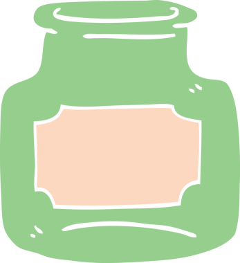 Bir insan tarafından çizilmiş karalama kavanozu.