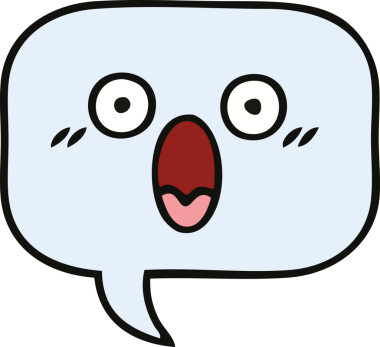 Bir insan tarafından çizilmiş şirin bir konuşma balonu karikatürü.