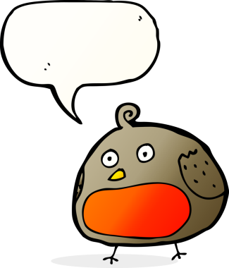 bir insan tarafından çizilmiş konuşma balonlu çizgi robin