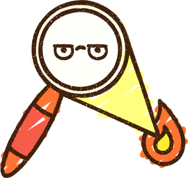 Bir insan tarafından çizilen Büyüteç Tebeşir Çizimi