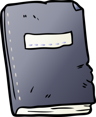 Bir insan tarafından çizilmiş eski bir defter.