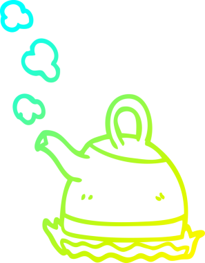 Bir insan tarafından sobanın üzerine çizilmiş bir karikatür çizimi.