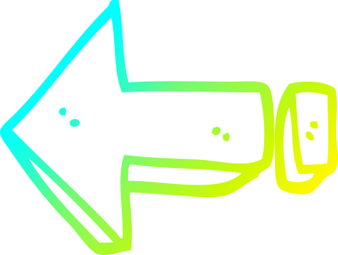 Bir çizgi film okunun insan tarafından çizilmiş soğuk gradyan çizimi.