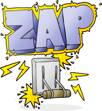 Bir insan tarafından çizilmiş karikatür elektrik şalteri.