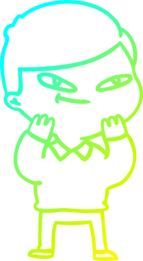 Bir insan tarafından çizilen çizgi film karakteri çizimi.