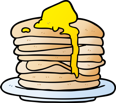 Bir insan tarafından çizilmiş krep yığını.