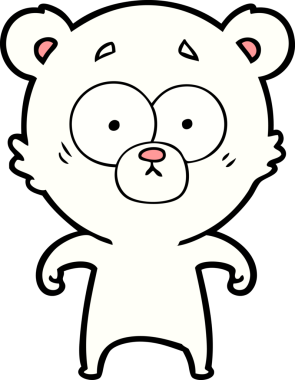 Bir insan tarafından çizilmiş kutup ayısı karikatürü