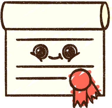 Bir insan tarafından çizilmiş Sertifika Tebeşiri