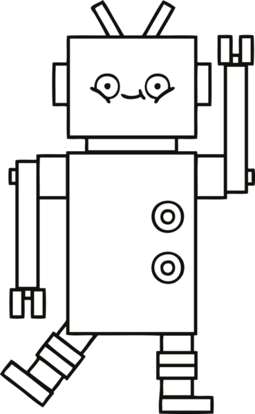 Bir insan tarafından çizilmiş robot çizimi