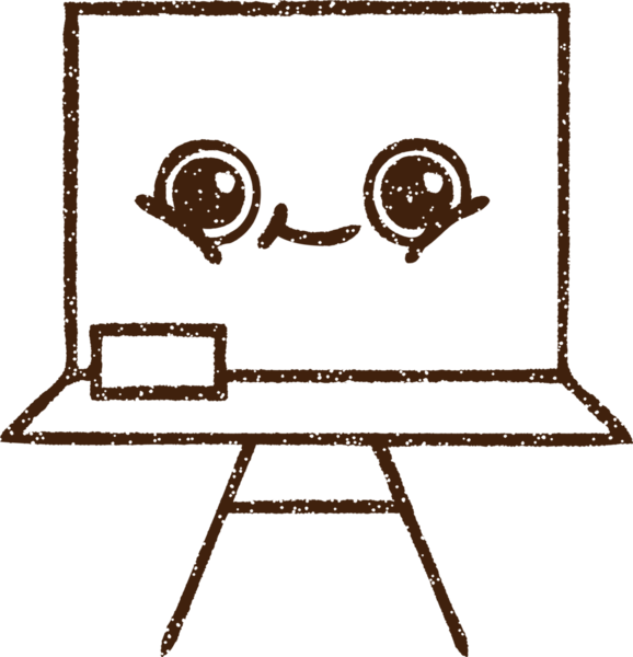 Bir insan tarafından çizilen Beyaz Tahta Kömür Çizimi