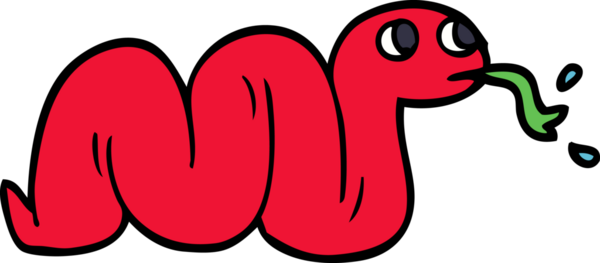 Bir insan tarafından çizilmiş karalama yılanı.