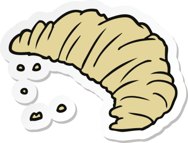 Bir insan tarafından çizilmiş bir ayçöreği çıkartması.