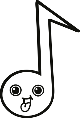 Bir insan tarafından çizilmiş bir notanın çizgi çizimi