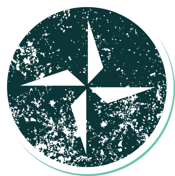 Bir insan tarafından çizilmiş bir yıldızın sembolik dövmeli görüntüsü