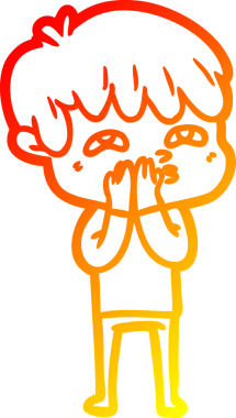 Bir insan tarafından çizilmiş, karikatür meraklısı bir adamın sıcak çizgi çizimi