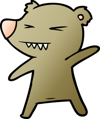 Bir insan tarafından çizilmiş bir çizgi film karakteri.