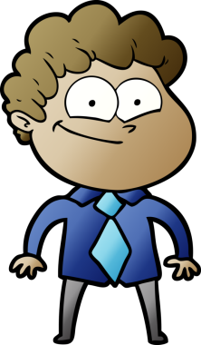 Bir insan tarafından çizilmiş mutlu bir adam.