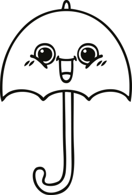 Bir insan tarafından çizilmiş şemsiye çizimi