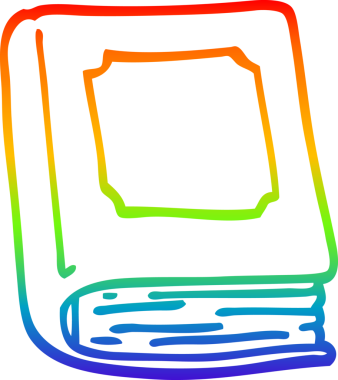 gökkuşağı gradyanı çizimi bir insan tarafından çizilmiş eski bir çizgi