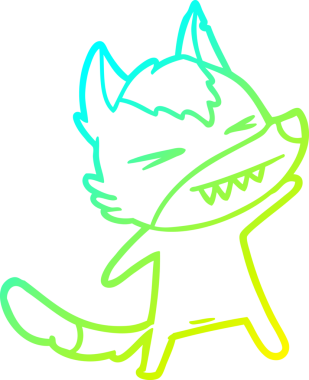 Bir insan tarafından çizilmiş kızgın bir kurt çizgi filmi.