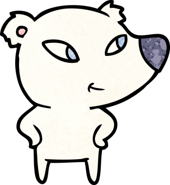 Bir insan tarafından çizilmiş kutup ayısı karikatürü