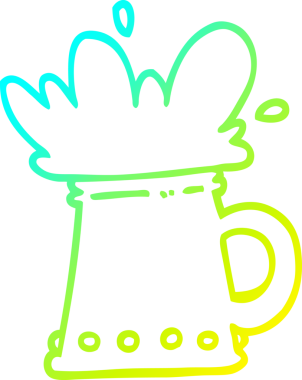 Bir insan tarafından çizilmiş bira karikatürü çizimi.