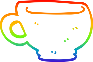 gökkuşağı gradyanı bir insan tarafından çizilmiş bir karikatür kabının çizimi