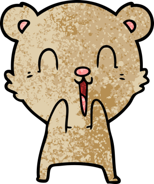 Bir insan tarafından çizilmiş bir çizgi film karakteri.