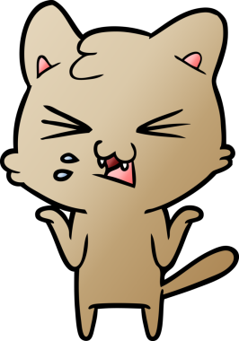 Bir insan tarafından çizilmiş kedi tıslaması.