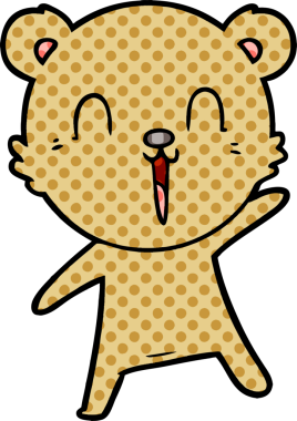 Bir insan tarafından çizilmiş bir çizgi film karakteri.