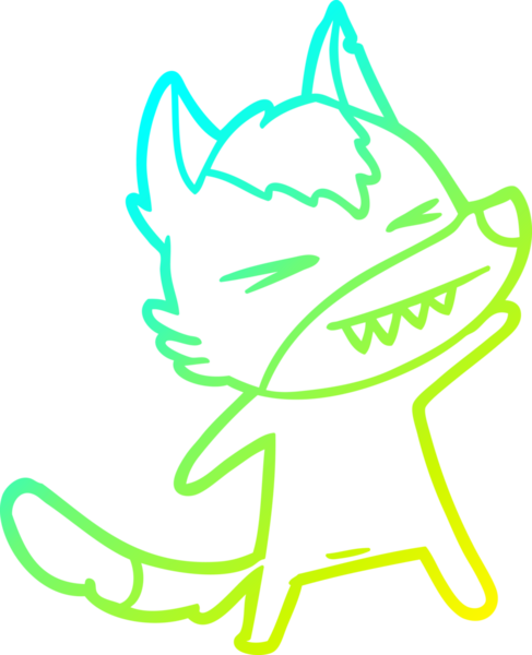 Bir insan tarafından çizilmiş kızgın bir kurt çizgi filmi.