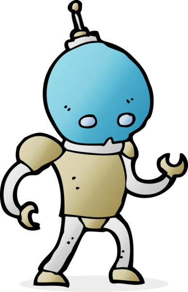 Bir insan tarafından çizilmiş uzaylı robot.