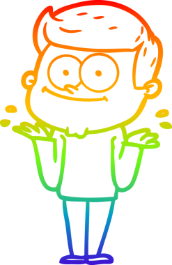 Bir insan tarafından çizilmiş mutlu bir adamın çizgi çizimi.