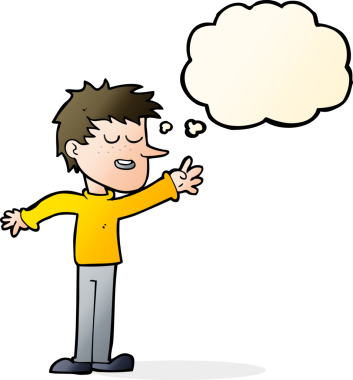 çizgi film mutlu adam bir insan tarafından çizilen düşünce baloncuğu ile ulaşır