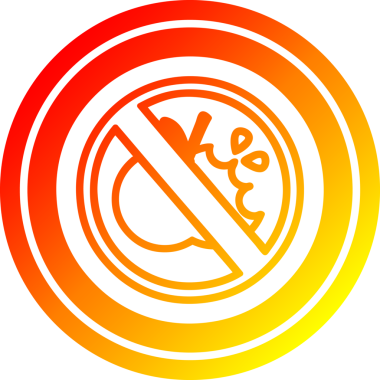 Bir insan tarafından çizilmiş sağlıklı yiyecek dairesel simgesi yok.