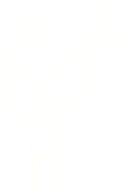 Bir insan tarafından çizilen Noel Adam Tebeşiri