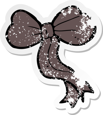 Bir insan tarafından çizilmiş bir çizgi filmin gerilmiş etiketi.