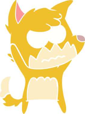 Bir insan tarafından çizilmiş düz renkli çizgi film.