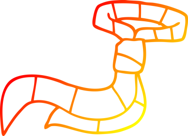 Bir insan tarafından çizilmiş bir karikatür ofis kravatının sıcak gradyanı