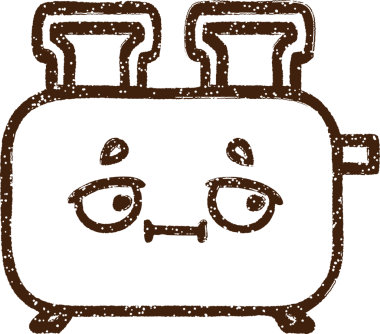 Bir insan tarafından çizilmiş tost makinesi kömürü.