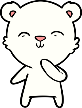 Bir insan tarafından çizilmiş kutup ayısı karikatürü