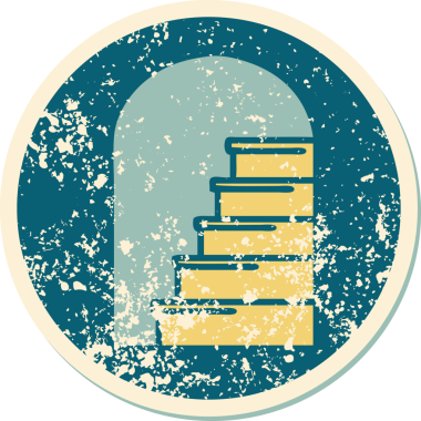 Bir insan tarafından çizilen adımlara açılan kapının sembolik dövmeli görüntüsü